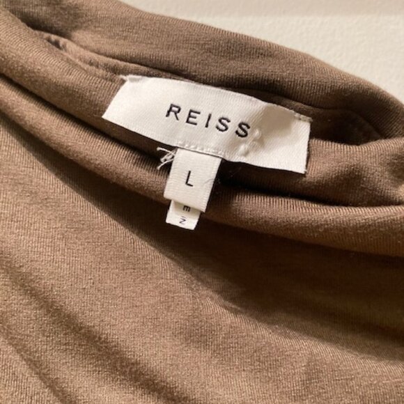 Reiss one shoulder dark camel top - Picture 2 of 3